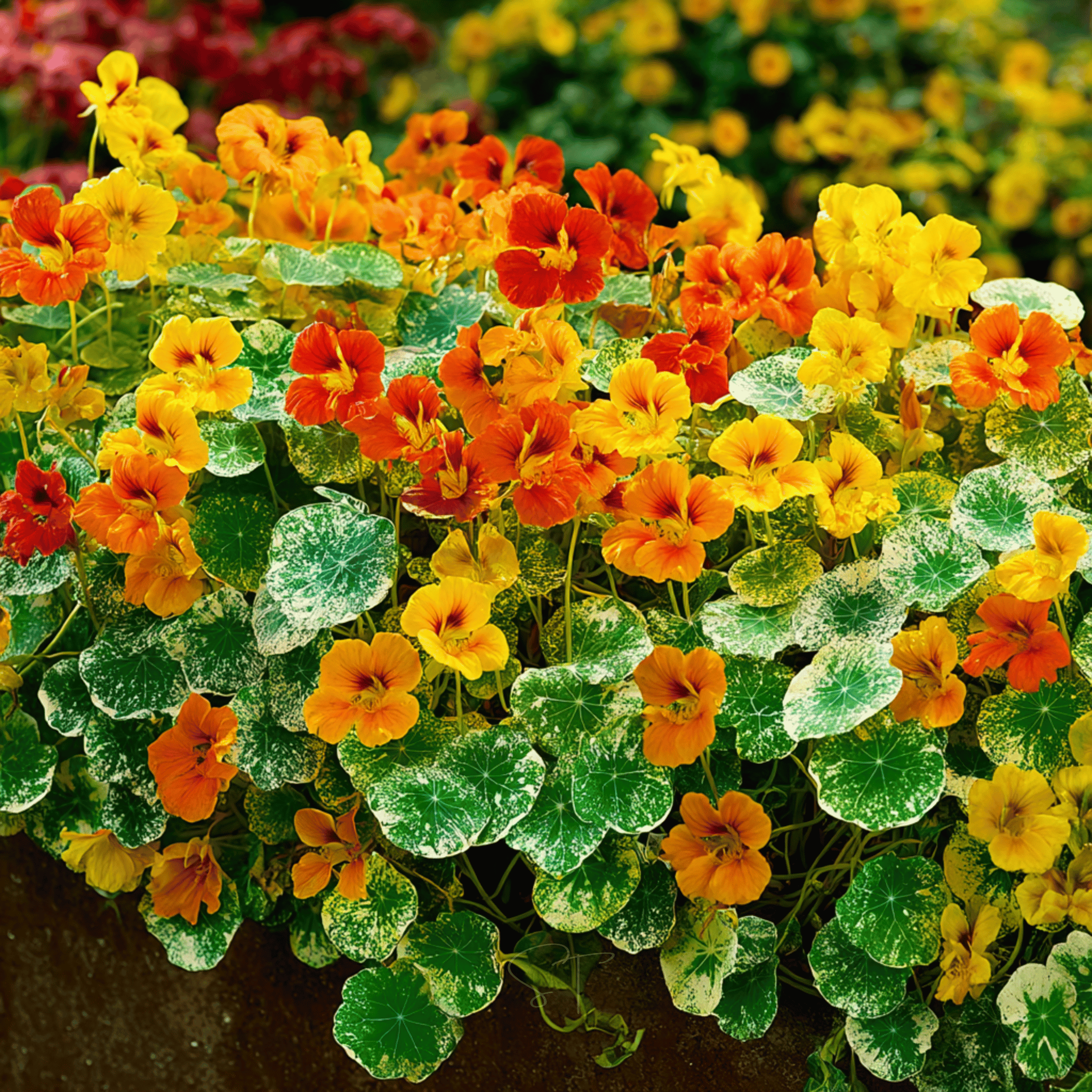 Alaska Mix Nasturtium – 25 Seeds | Seeds | Wiccan Center