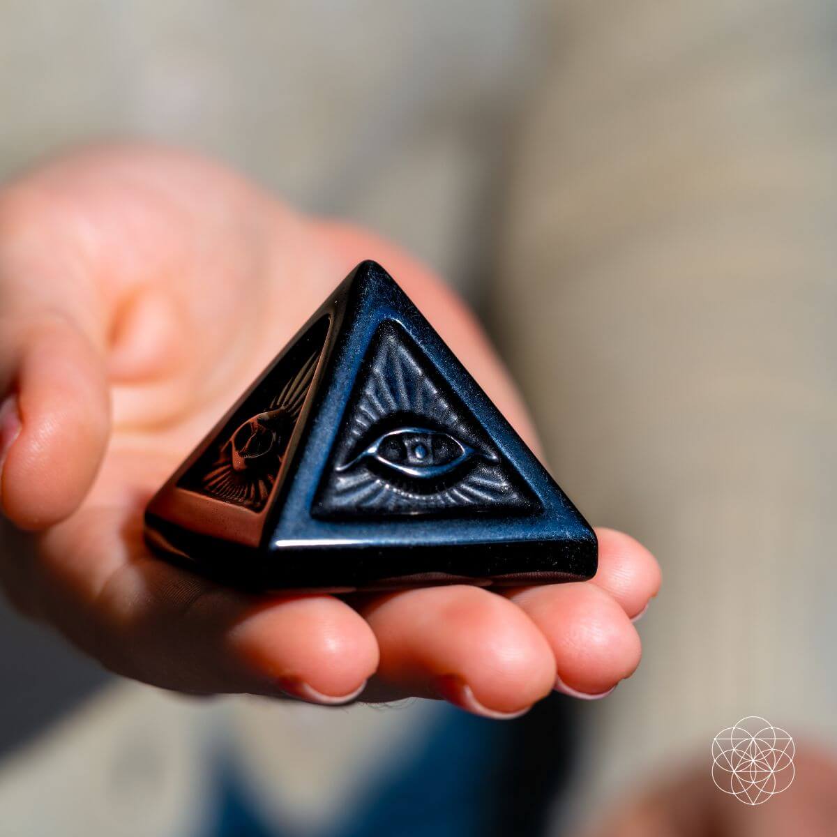 All Seeing Eye - Pyramid of Ancient Wisdom | Crystal Heart | Wiccan Center