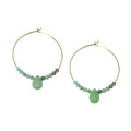 Amazonite 14K Gold Filled Hoop Earrings With Teardrop | Jewelry & Watches | Wiccan Center