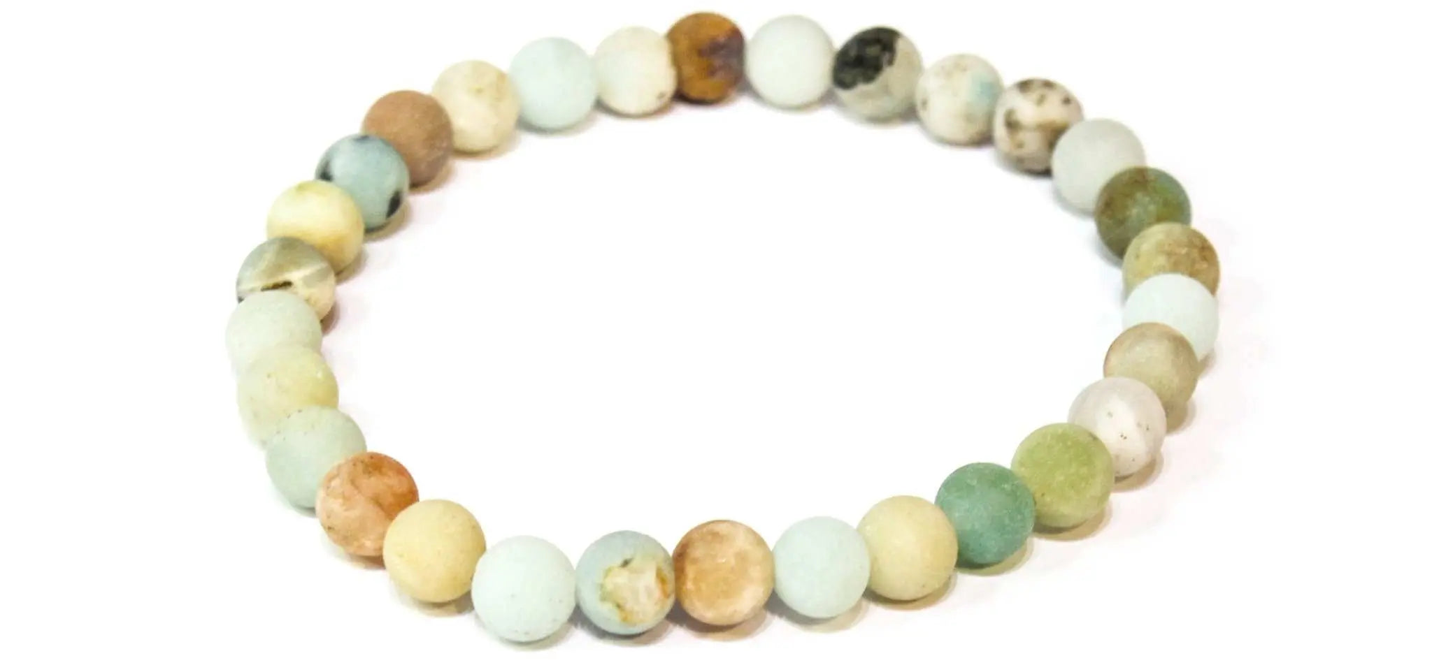 Amazonite (Matte) Round Bead Bracelet - Calming Truth | Bracelets | Wiccan Center