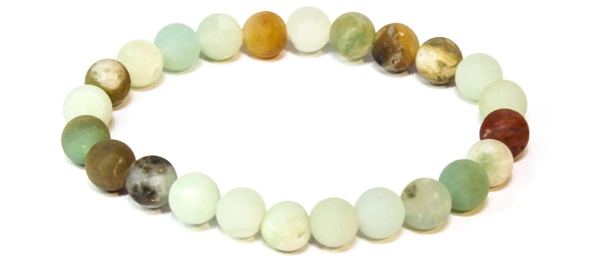 Amazonite (Matte) Round Bead Bracelet - Calming Truth | Bracelets | Wiccan Center