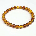 Amber Round Bead Bracelet 6mm - Ancient Release | Bracelets | Wiccan Center