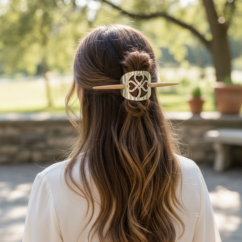 Shamrock Love Hair Slide - Irish Gift for Women | Hair Slide | Wiccan Center