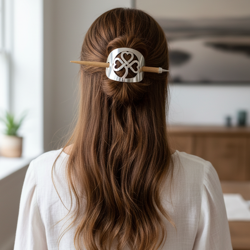 Shamrock Love Hair Slide - Irish Gift for Women