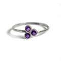 Amethyst Cluster Sterling Silver Ring Thin Band Adjustable | Jewelry & Watches | Wiccan Center