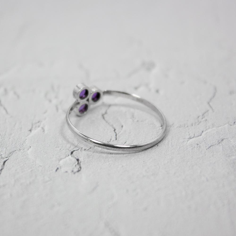 Amethyst Cluster Sterling Silver Ring Thin Band Adjustable | Jewelry & Watches | Wiccan Center
