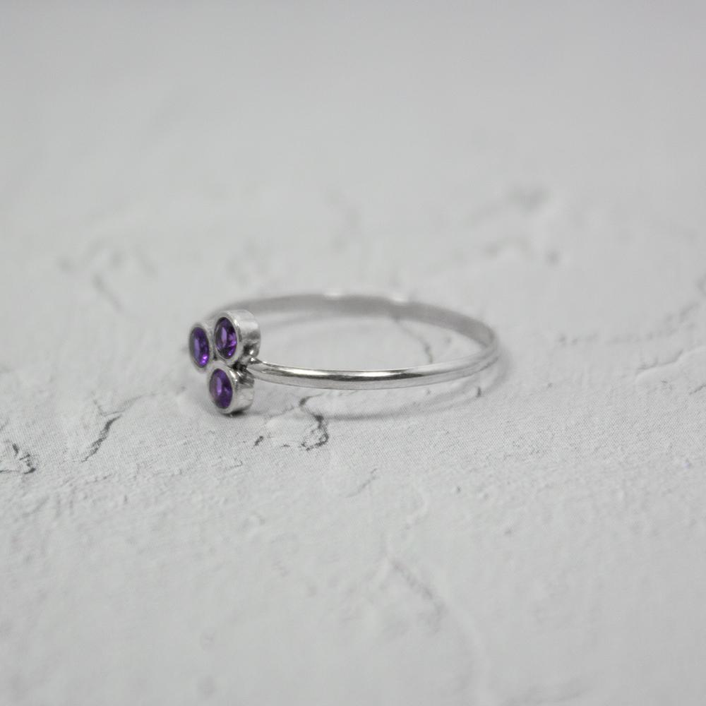 Amethyst Cluster Sterling Silver Ring Thin Band Adjustable | Jewelry & Watches | Wiccan Center