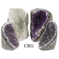 Amethyst Druzy with Polished Edges and Cut Base 3 to 5 inch (1 Piece)