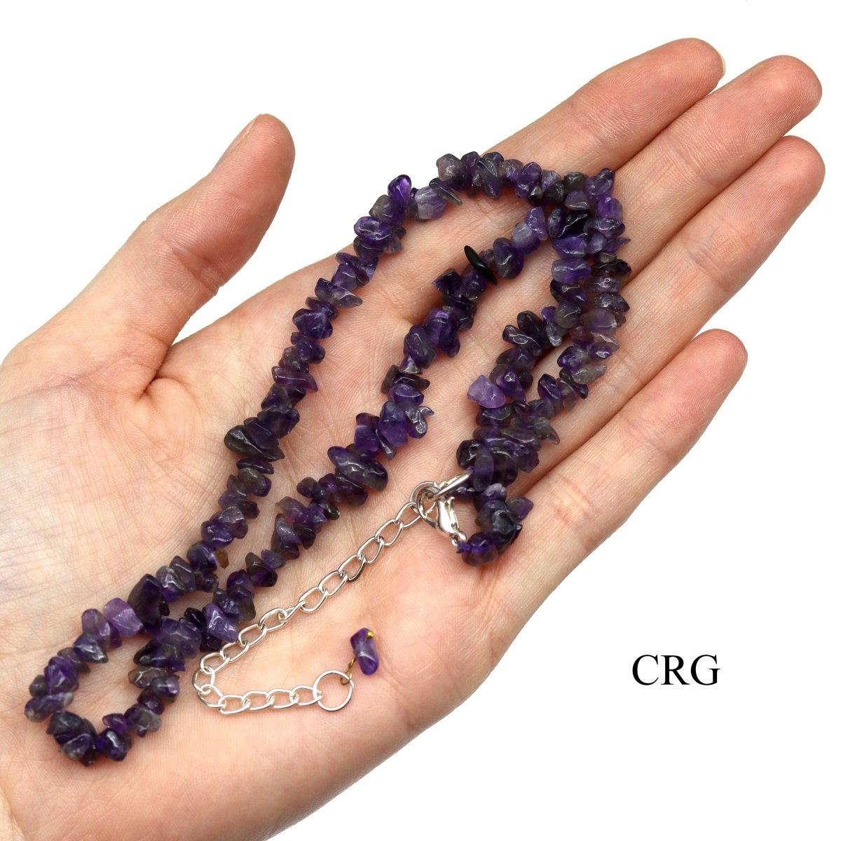 Amethyst Strand Chip Choker Necklace (16 Inches) (4 Pieces)