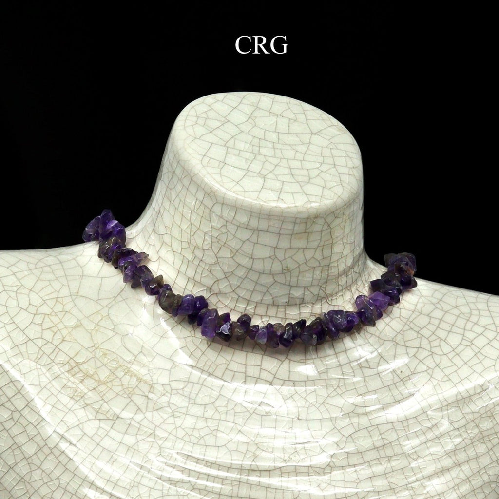 Amethyst Strand Chip Choker Necklace (16 Inches) (4 Pieces)