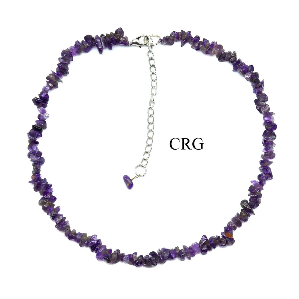 Amethyst Strand Chip Choker Necklace (16 Inches) (4 Pieces)