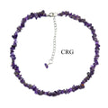 Amethyst Strand Chip Choker Necklace (16 Inches) (4 Pieces)