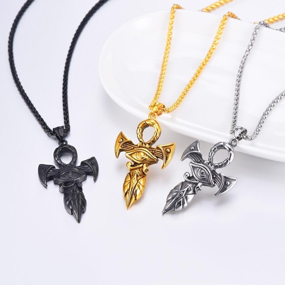 Ancient Egypt The Eye Of Horus Ankh Necklace | Pendants & Necklaces | Wiccan Center