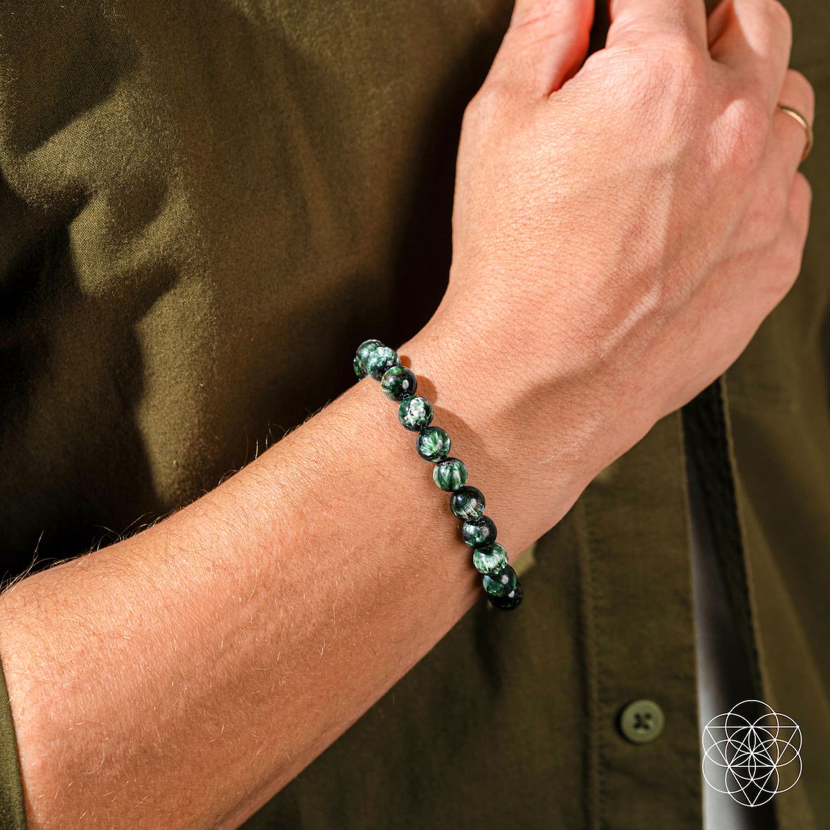Angel Energy – Rare Seraphinite Bracelet of Transformation | Bracelet | Wiccan Center