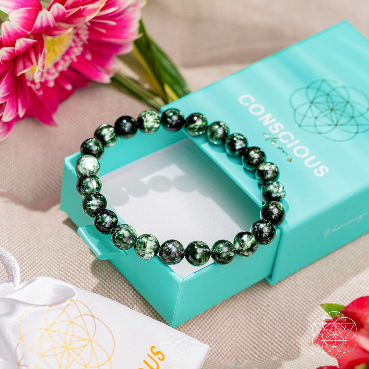 Angel Energy – Rare Seraphinite Bracelet of Transformation | Bracelet | Wiccan Center