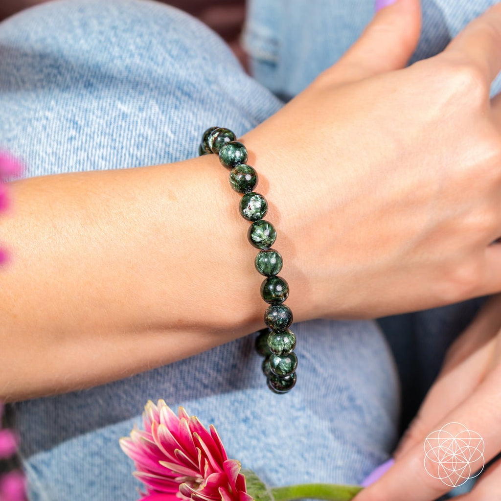 Angel Energy – Rare Seraphinite Bracelet of Transformation | Bracelet | Wiccan Center