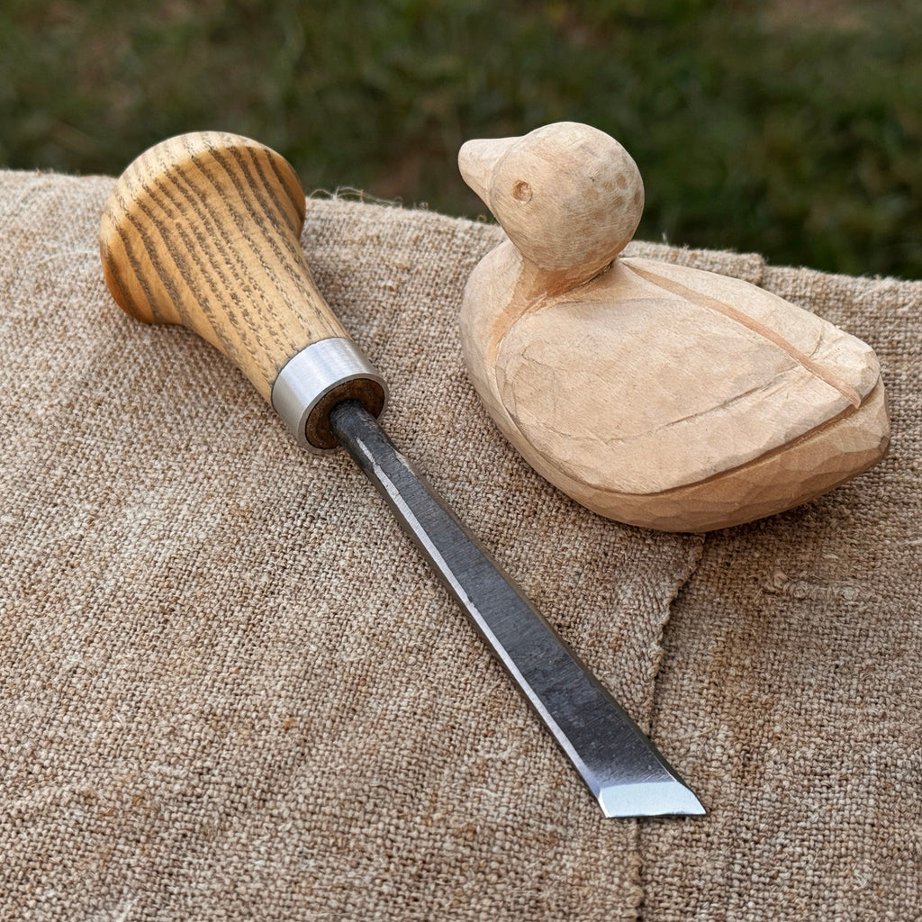 Angled Bevel Carving Chisel with Palm Handle – 10 mm (0.39 inches)