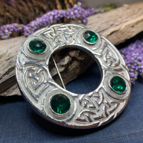 Crystal Celtic Knot Brooch - Handmade in Scotland