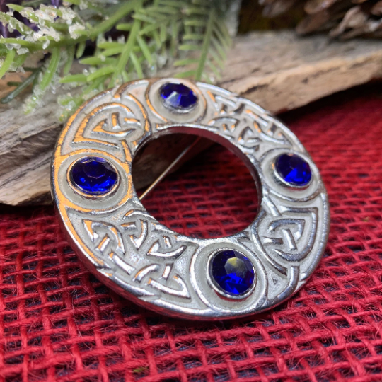 Crystal Celtic Knot Brooch - Handmade in Scotland