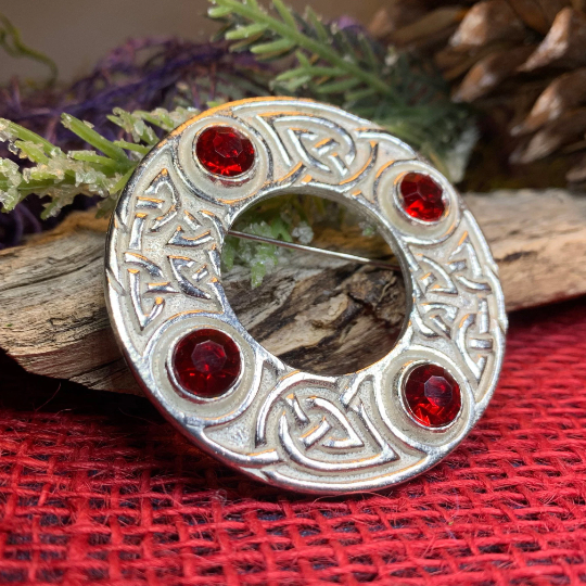 Crystal Celtic Knot Brooch - Handmade in Scotland