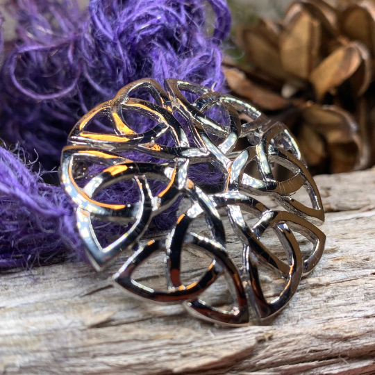 Pewter Trinity Knot Brooch - Handmade in Scotland | Brooch | Wiccan Center
