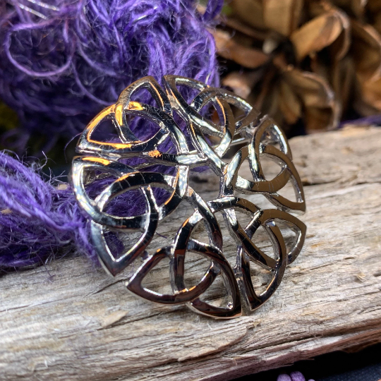 Pewter Trinity Knot Brooch - Handmade in Scotland | Brooch | Wiccan Center