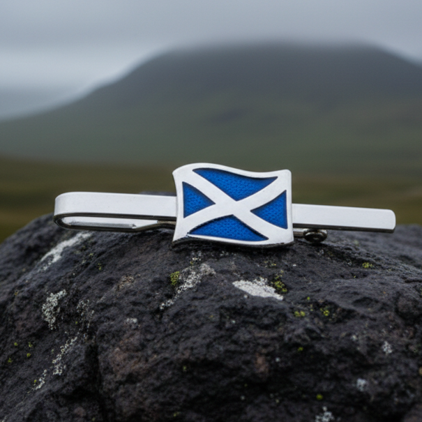 Scotland Flag Tie Bar - Handmade in Scotland | Tie Bar | Wiccan Center