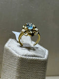 Aquamarine Frog Ring Size 6 (04.1036) | Rings | Wiccan Center
