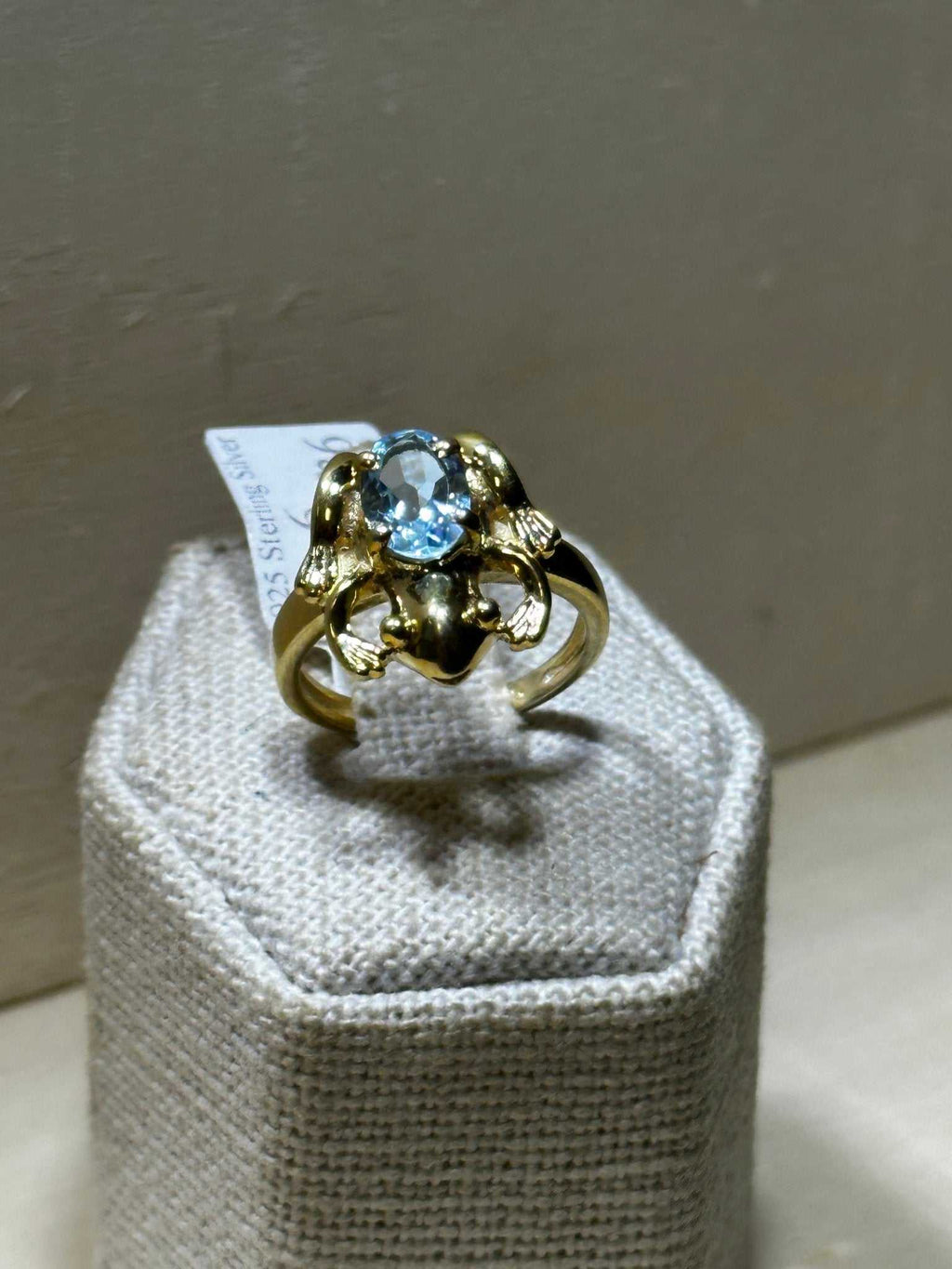 Aquamarine Frog Ring Size 6 (04.1036) | Rings | Wiccan Center