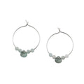 Aquamarine Sterling Silver Hoop Earrings With Gemstone | Jewelry & Watches | Wiccan Center
