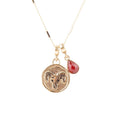 Aries - Zodiac Red Carnelian Golden Charm Necklace | Necklaces | Wiccan Center