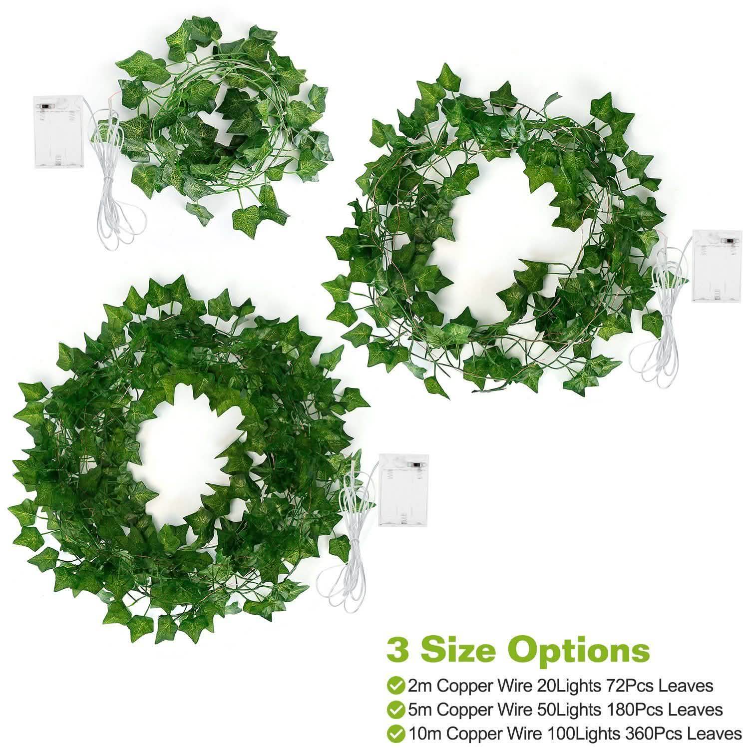 Artificial Ivy Leaves String Lights | Outdoor Lighting | Wiccan Center