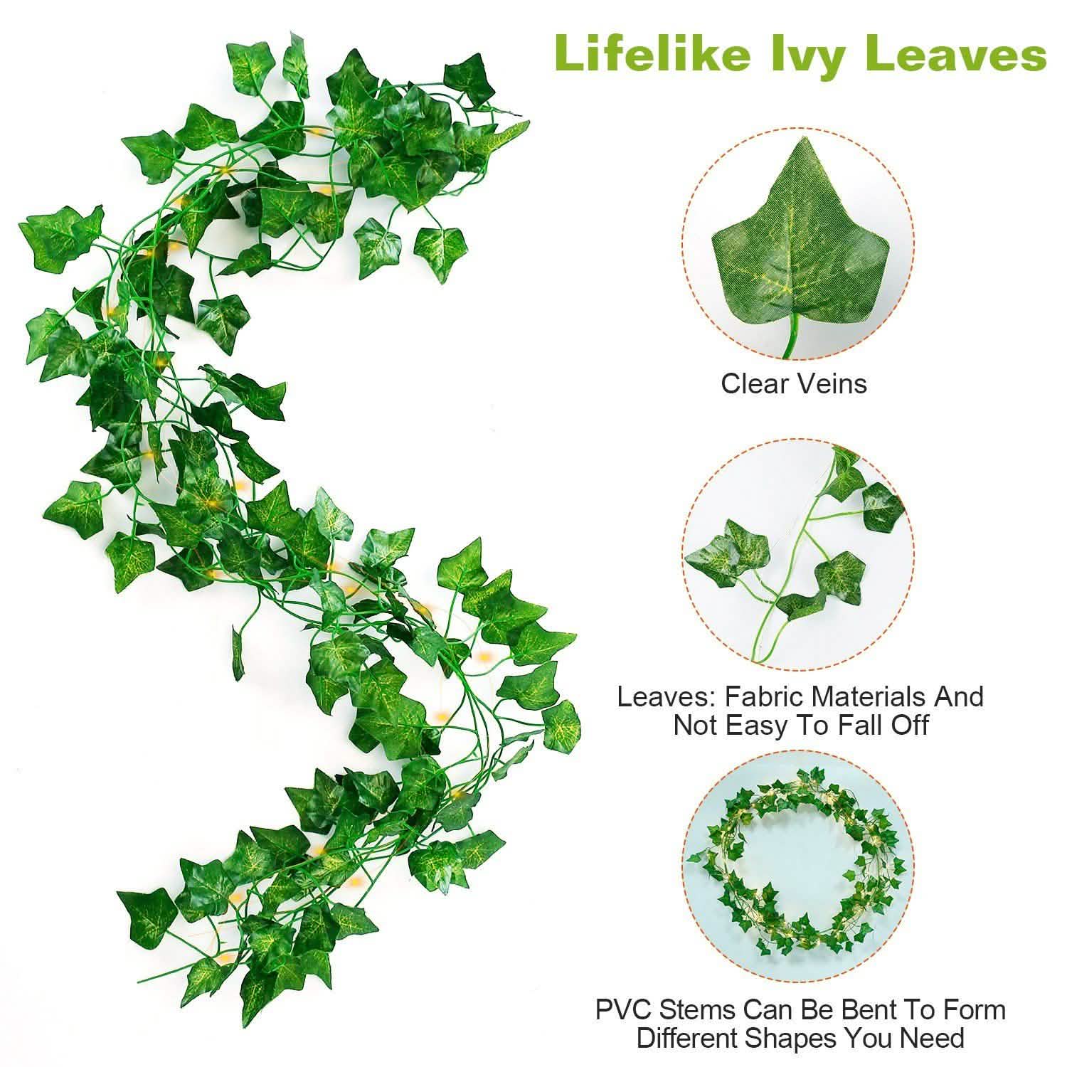 Artificial Ivy Leaves String Lights | Outdoor Lighting | Wiccan Center