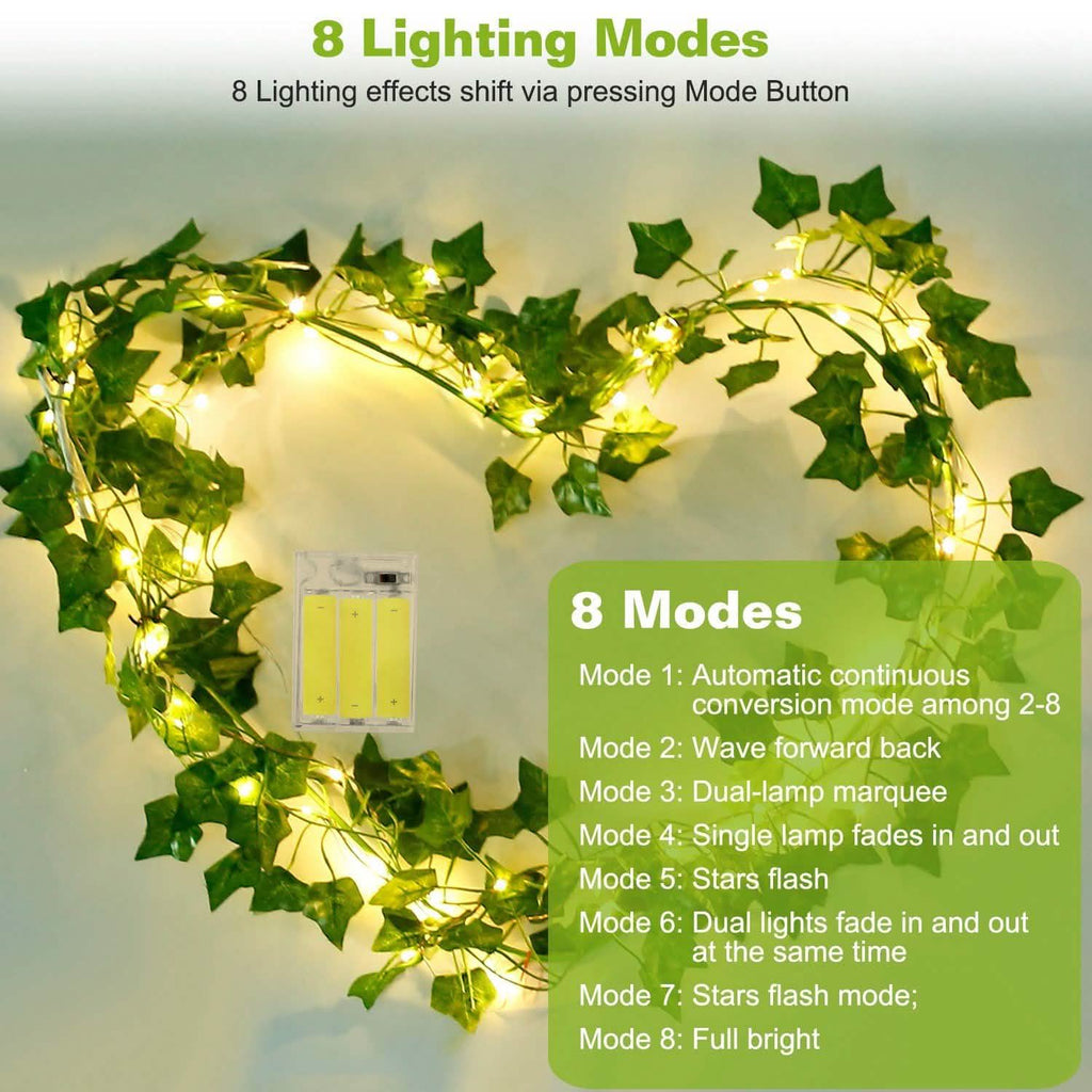 Artificial Ivy Leaves String Lights | Outdoor Lighting | Wiccan Center