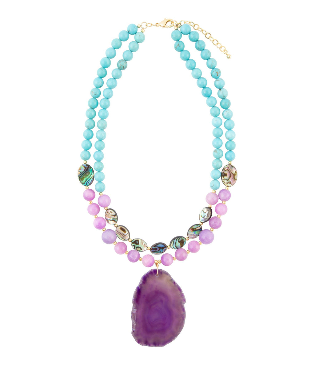 Aruba Purple Jade Statement Pendant Necklace | Necklaces | Wiccan Center