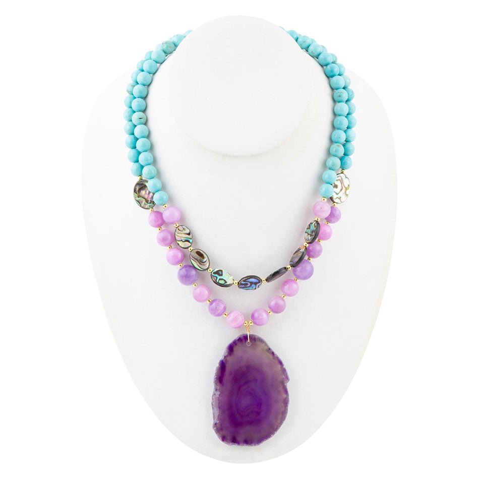 Aruba Purple Jade Statement Pendant Necklace | Necklaces | Wiccan Center