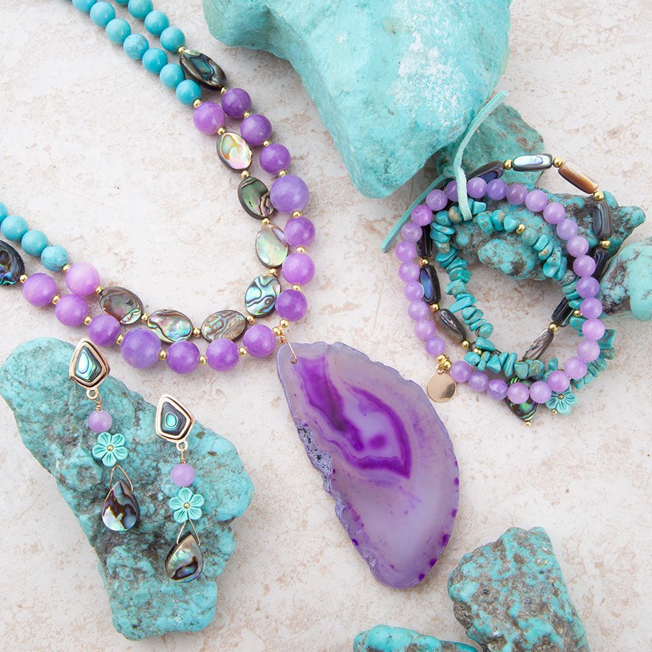 Aruba Purple Jade Statement Pendant Necklace | Necklaces | Wiccan Center