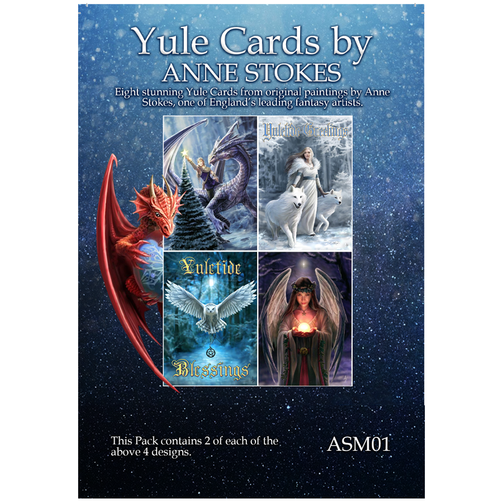 Anne Stokes Yule Cards Multipack Set | Anne Stokes Yuletide Magic Cards | Wiccan Center
