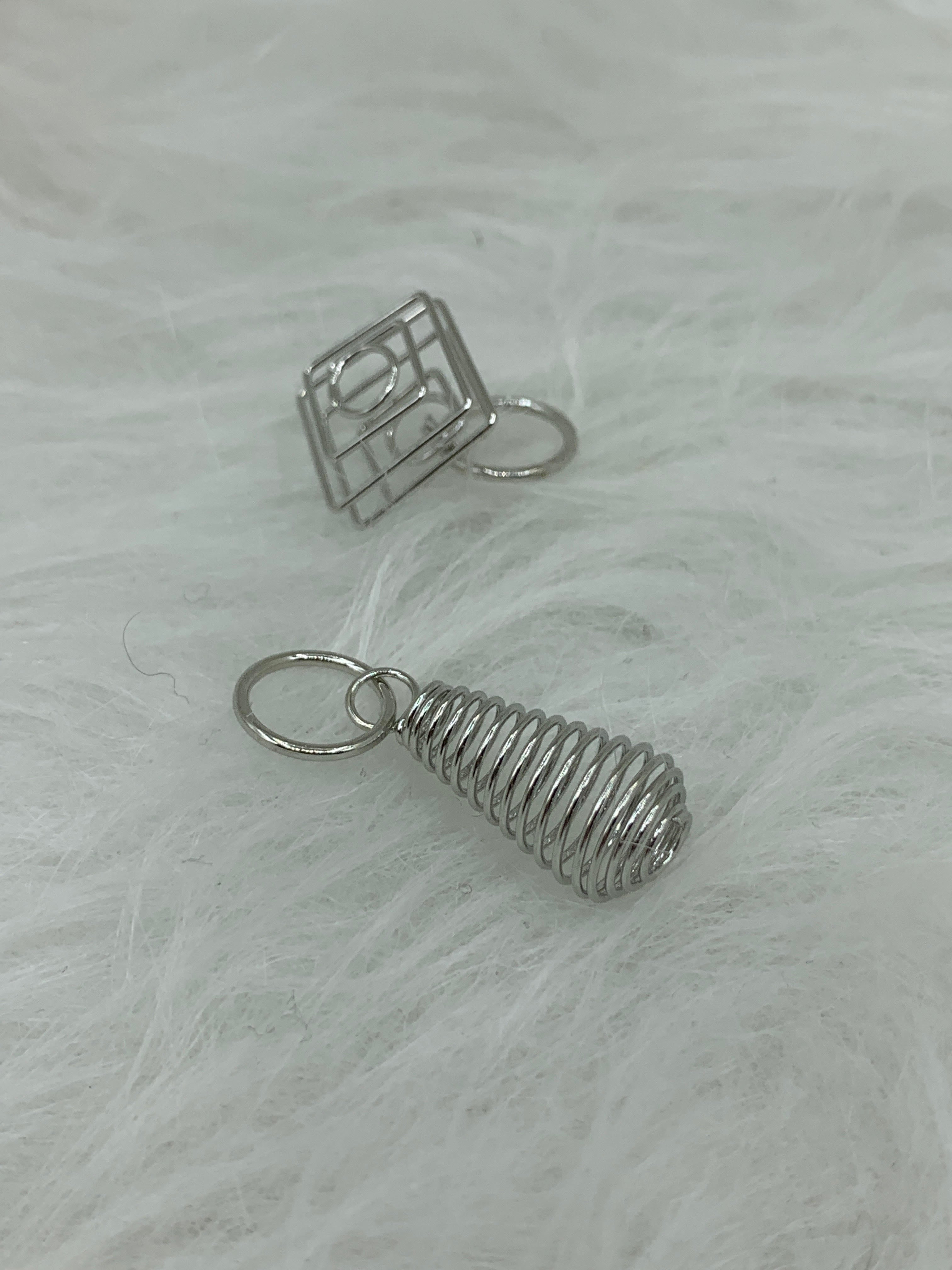Assorted Shape - Silver Stone Cage | Jewelry | Wiccan Center