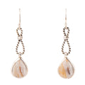 Astro Grey Wood Opal and Sterling Silver Drop Earrings | Earrings | Wiccan Center