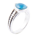 Astro Teardrop Blue Apatite and Sterling Silver Ring | Rings | Wiccan Center