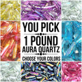 1 Lb Free Shipping Aura Quartz (You Pick) Bulk Wholesale Colorful Gemstone Lot Crystal Points Rough Raw Stones Minerals 1 - 2" 16 Ounces | | Wiccan Center