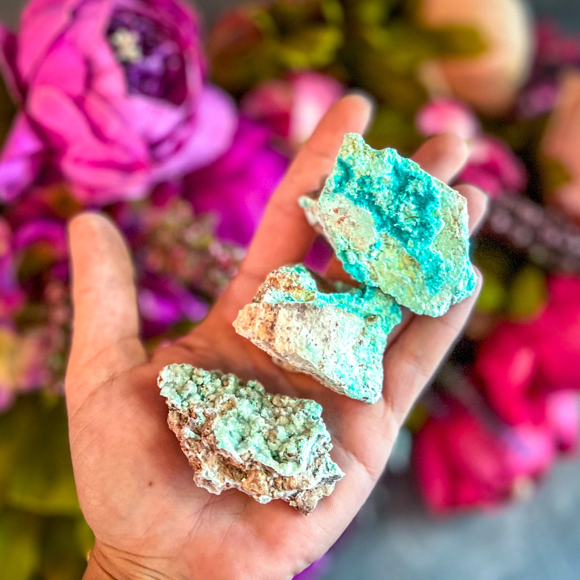 Raw Aurichalcite with Hemimorphite Specimens, USA Minerals | | Wiccan Center
