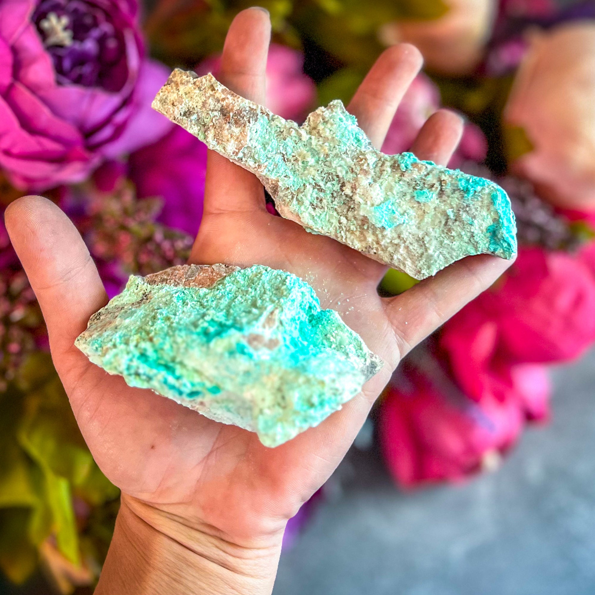 Raw Aurichalcite with Hemimorphite Specimens, USA Minerals | | Wiccan Center