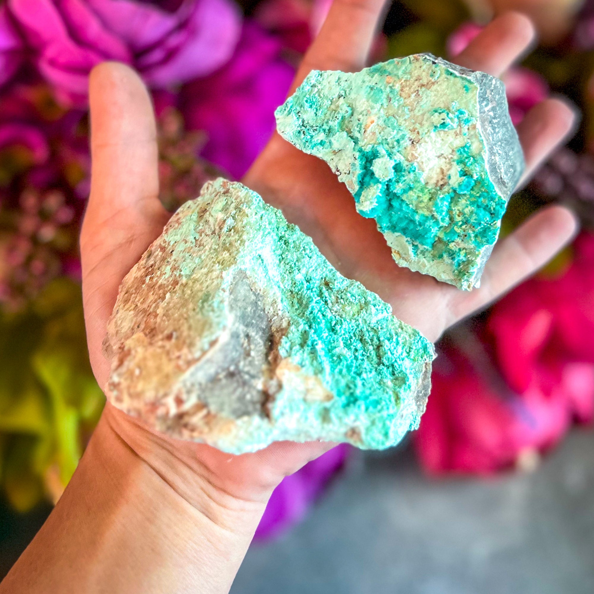 Raw Aurichalcite with Hemimorphite Specimens, USA Minerals | | Wiccan Center