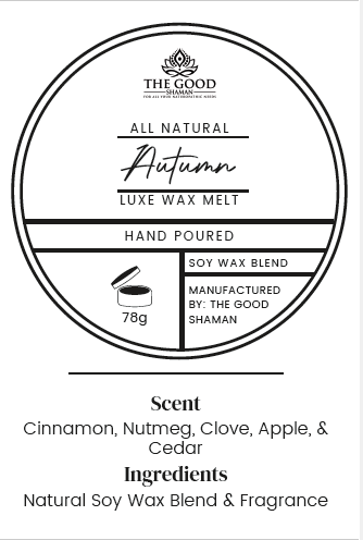 Autumn - Luxe Hand-Poured Natural Soy Wax Melts
