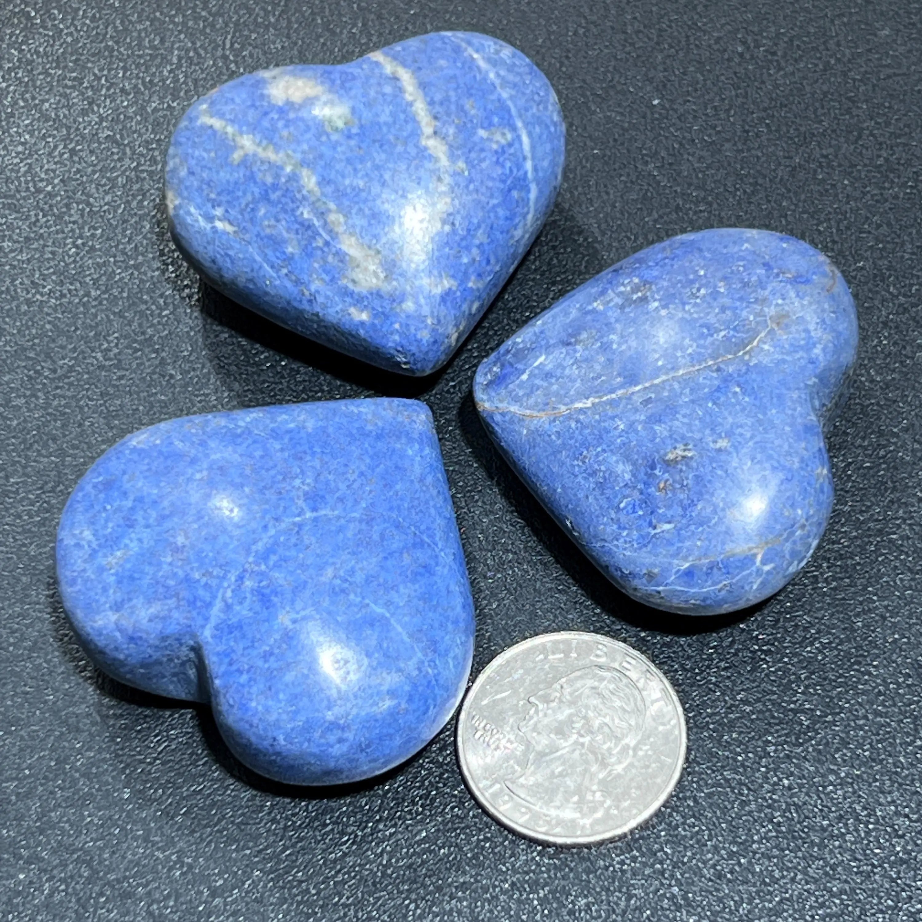Dumortierite (Blue Moon Quartz) Puffy Heart Polished Crystal Carving | Home & Living > Home Decor > Home Accents > Rocks & Geodes | Wiccan Center
