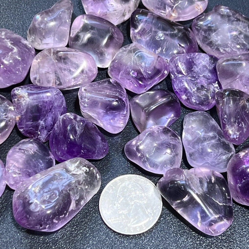 Purple Amethyst Crystal Tumbled Stones (By The Piece or Pound) Wholesale | Home & Living > Home Decor > Home Accents > Rocks & Geodes | Wiccan Center