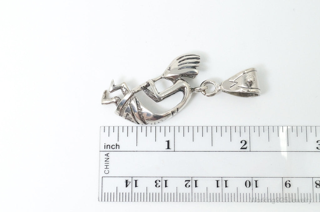 Large Vintage Native American Dancing Kokopelli Sterling Silver Pendant | Jewelry > Necklaces > Pendants | Wiccan Center