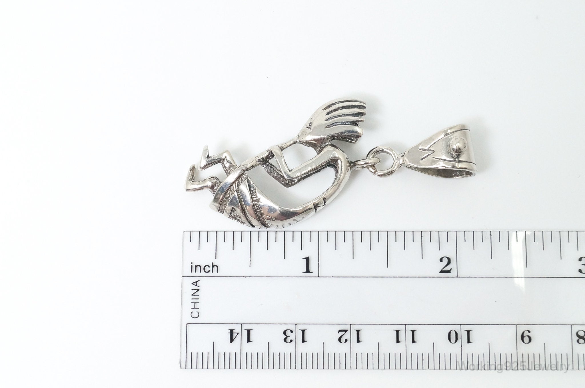 Large Vintage Native American Dancing Kokopelli Sterling Silver Pendant | Jewelry > Necklaces > Pendants | Wiccan Center